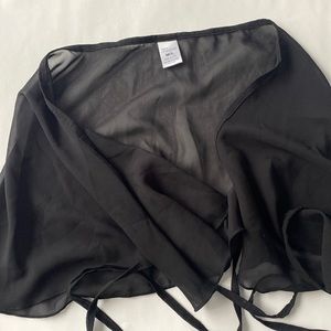 Black theatricals ballet wrap skirt